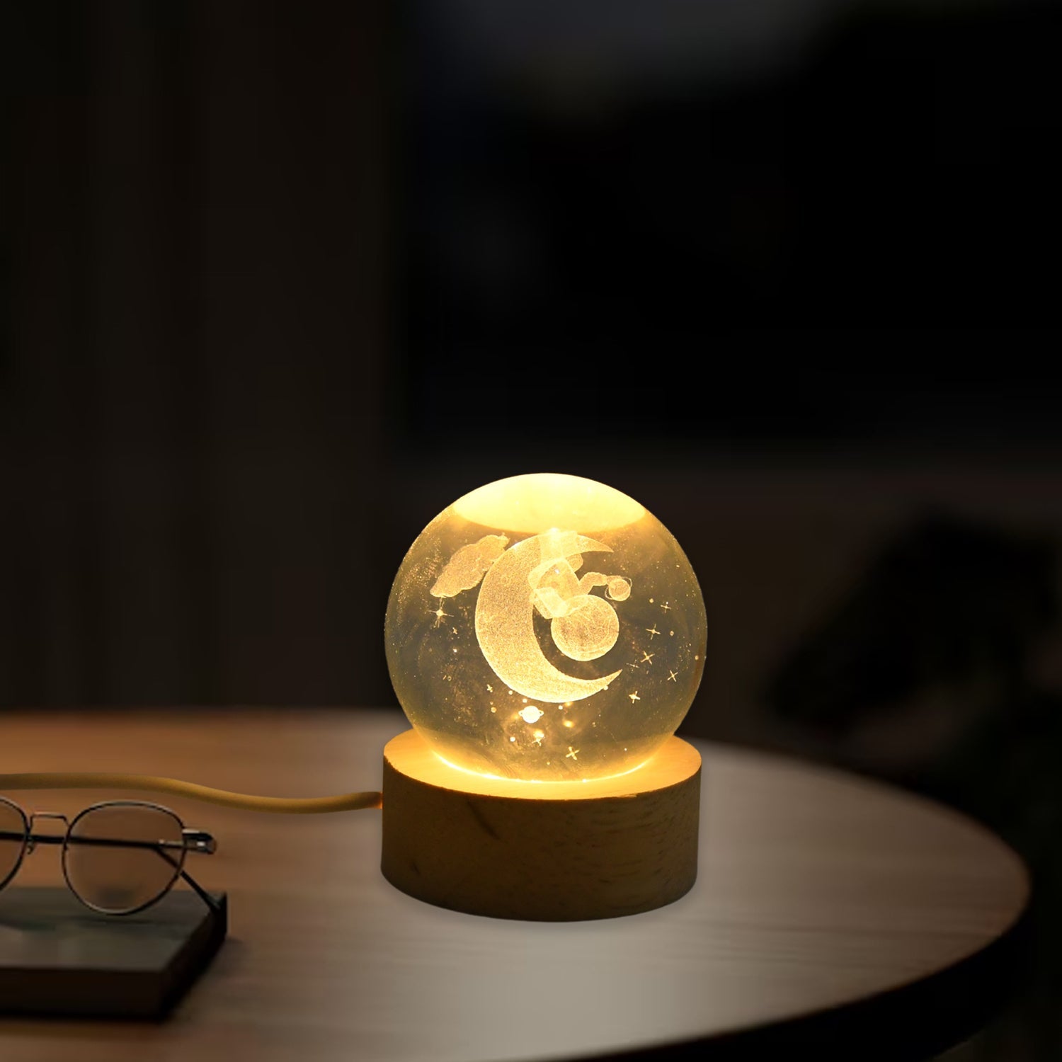 3D Crystal Ball lamps With Base (1 Pc / Mix Design) 3D Crystal Ball lamps With Base (1 Pc / Mix Design)